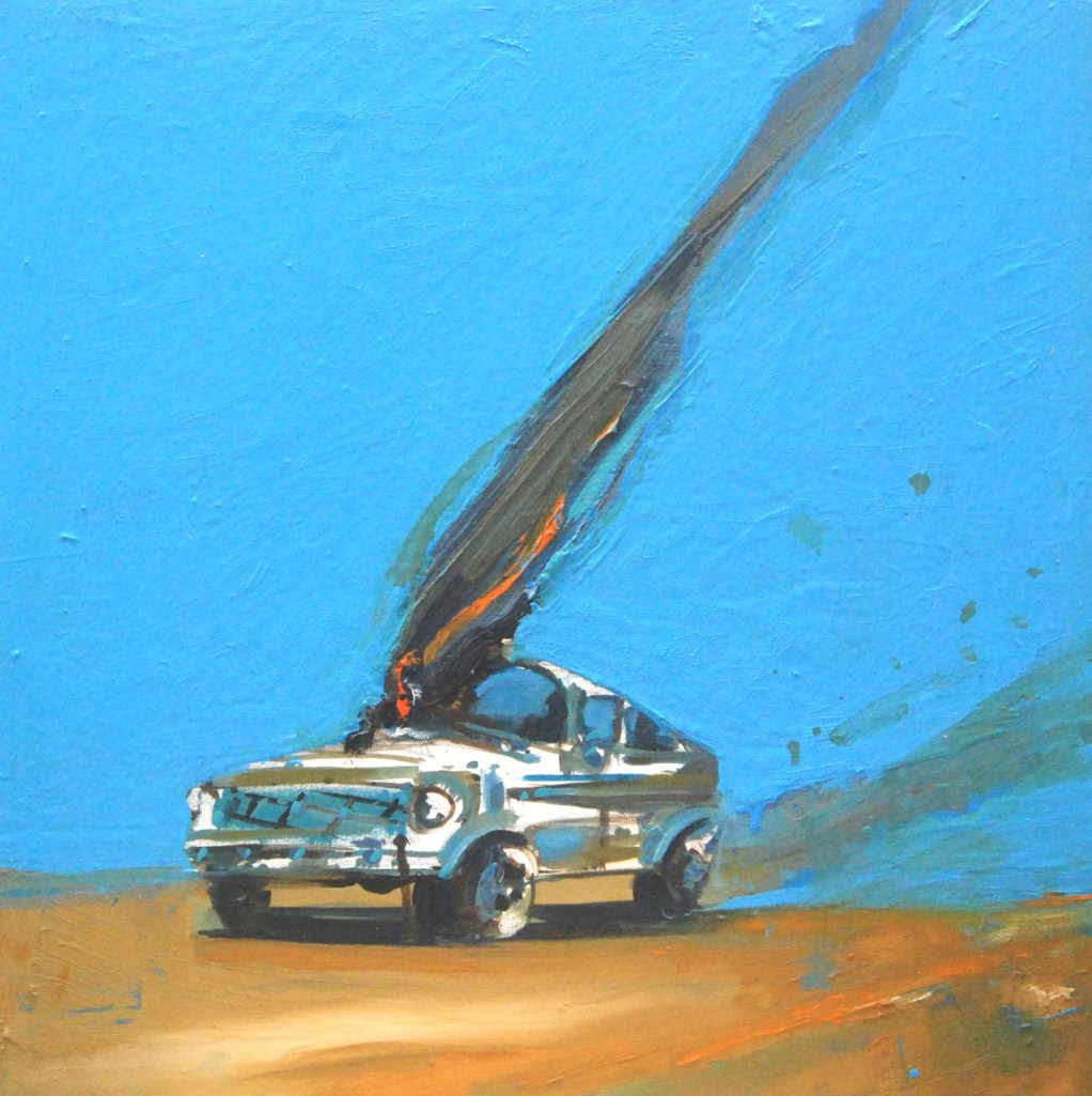 Attack#3 , Oil on canvas , Stephen Fearnley, 2014